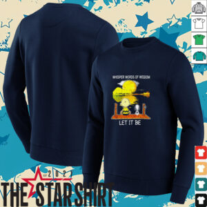 Snoopy And Charlie Whisper Words Of Wisdom Let It Be Hoodie3