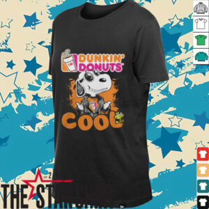 Snoopy And Woodstock Cool Dunkin’ Donuts Logo Shirt Black