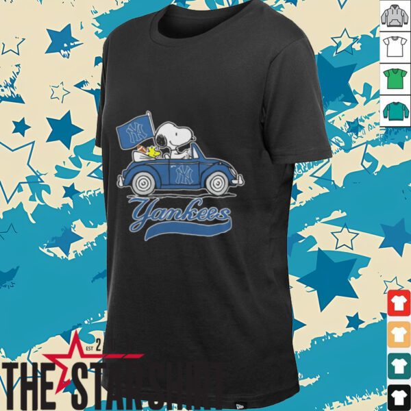Snoopy And Woodstocks Riding Car New York Yankees 2023 Shirt