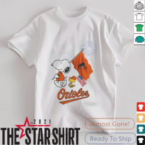 Snoopy Baseball Happy 4th Of July Baltimore Orioles Shirt