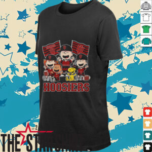 Snoopy Charlie Brown And Friends Indiana Hoosiers Flags T Shirt