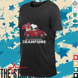 Snoopy Driving Car Liberty Flames 2024 25 Bahamas Bowl Champions Shirt3