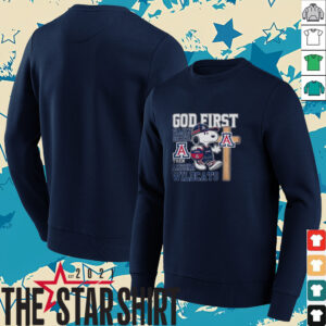 Snoopy God First, Family Second, Then Arizona Wildcats Sweatshirt Hoodie