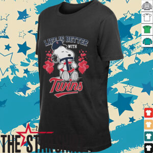 Snoopy Life Is Better With Minnesota Twins Tee