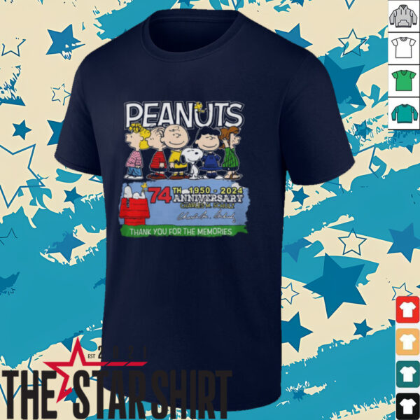 Snoopy Peanuts 74th 1950 2024 Anniversary Thank You For The Memories Hoodie Sweatshirt