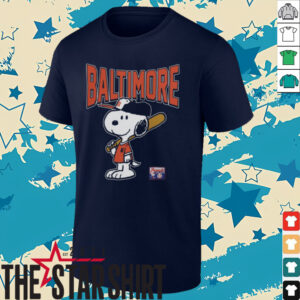 Snoopy Peanuts Ripple Junction Baltimore Baseball T Shirt
