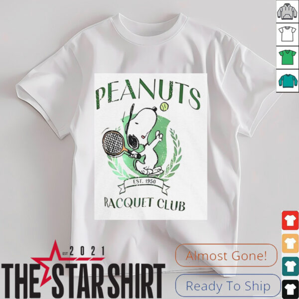 Snoopy Peanuts racquet club shirt
