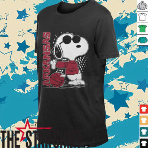 Snoopy The Peanuts Arkansas Razorbacks Basketball Shirt