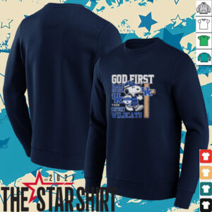 Snoopy Walking God First Family Second Then Kentucky Wildcats Hoodie