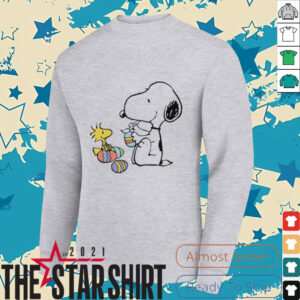 Snoopy and Woodstock with easter egg paitning shirt