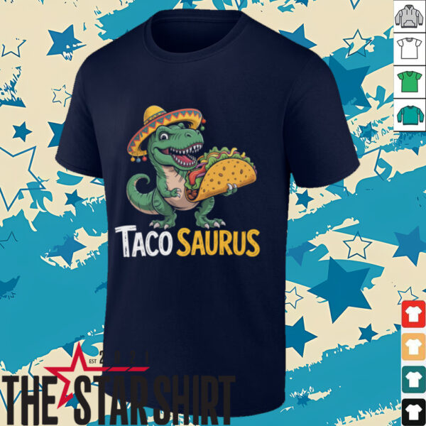 Tacosaurus Funny Taco Lover Men Kids T Rex Dinosaur T Shirt