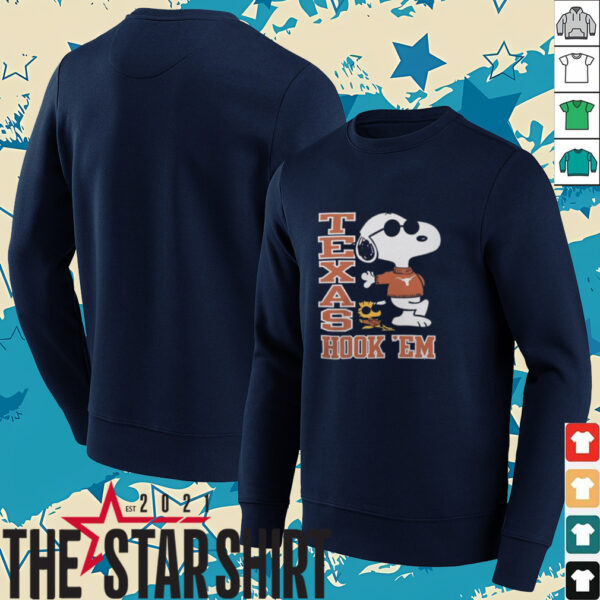 Texas Longhorns Snoopy & Woodstock Sunglasses T Shirt