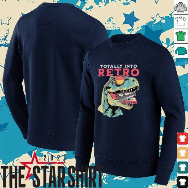 Totally Into Retro Dinosaur T rex VHS Cassette Tape Vintage T Shirt