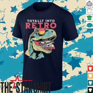 Totally Into Retro Dinosaur T rex VHS Cassette Tape Vintage T Shirt