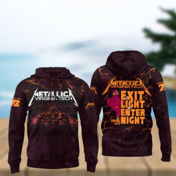 Virginia Tech Hokies Metallica Hoodie Unique Gifts For Football Lovers
