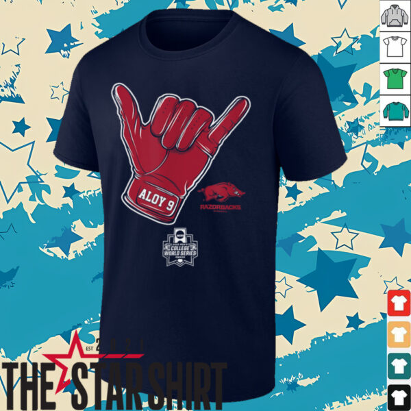 Wehiwa Aloy   CWS Shaka   Arkansas Baseball   NCAA T Shirt