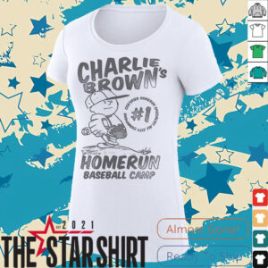 Womens Charlie Brown Homerun Baseball Camp Shirt