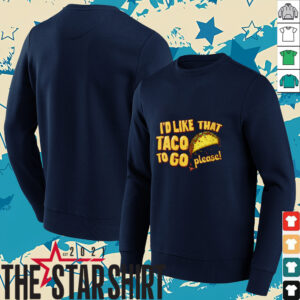 Womens I’d Like That Taco To Go V Neck T...