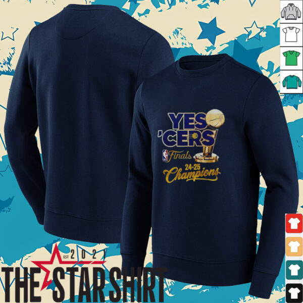 Yes ‘Cers Indiana Pacers NBA Finals 24 25 Champions Trophy logo shirt