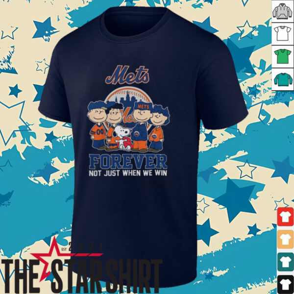 The Peanuts Movie Characters Mets Baseball Forever Not Just When We Win Tee