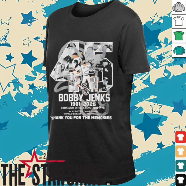 45 Bobby Jenks 1981 2025 Chicago White Sox thank you for the memories shirt