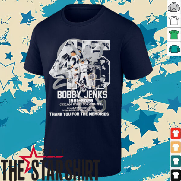 45 Bobby Jenks 1981 2025 Chicago White Sox thank you for the memories shirt
