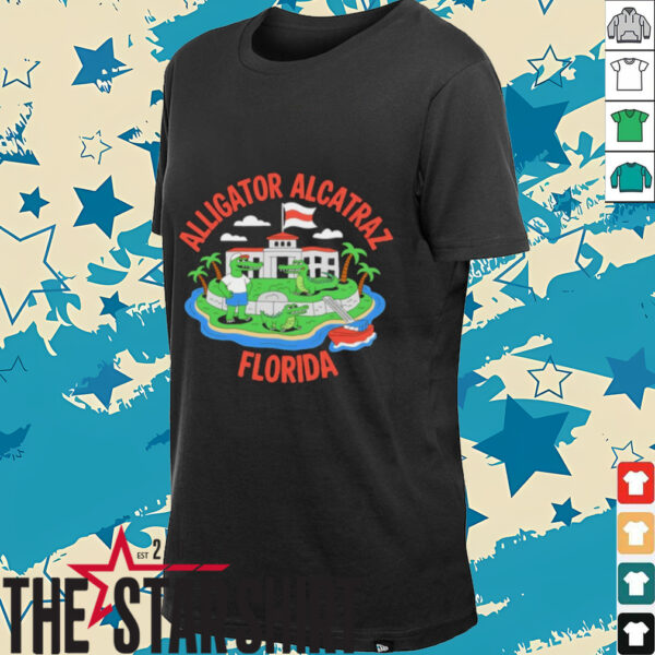 Alligator Alcatraz Florida Prison Island cartoon shirt