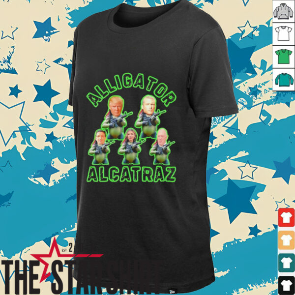 Alligator Alcatraz Trump gun shirt