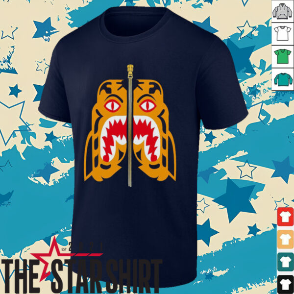 BAPE MENS COLORS TIGER HEAD SHIRT