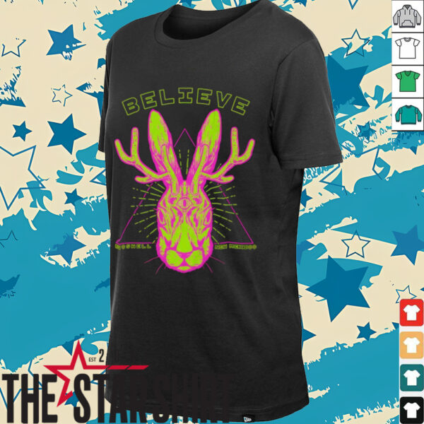 Believe rabbit head shirt