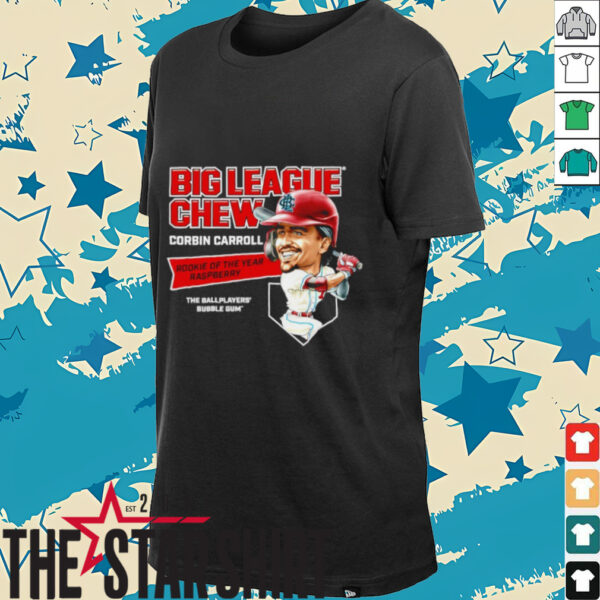 Big League Chew Corbin Carroll Rookie of The Year Raspberry The Ballplayers Bubble Gum shirt