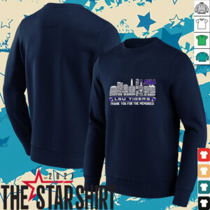 City skyline LSU Tigers Legends name thank you for the memories shirt