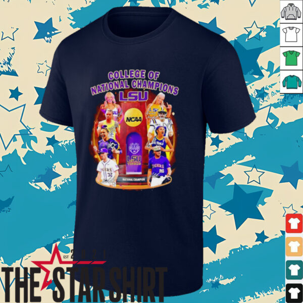 College of National Champions LSU Tigers signature shirt
