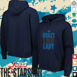 Crazy Lion lady Detroit Lion logo shirt