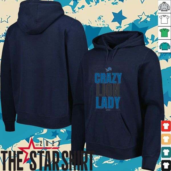Crazy Lion lady Detroit Lion logo shirt
