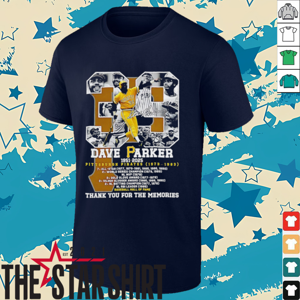 Dave Parker #39 Pittsburgh Pirates 1951-2025 thank you for the memories signature shirt close up of signature