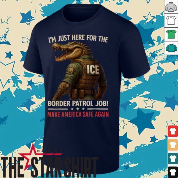Funny Men Alligator Ice Nature’s Own Border Patrol Women Shirt