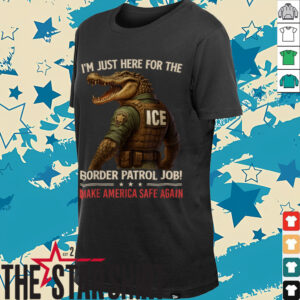 Funny Men Alligator Ice Nature’s Own Border Patrol Women Shirt