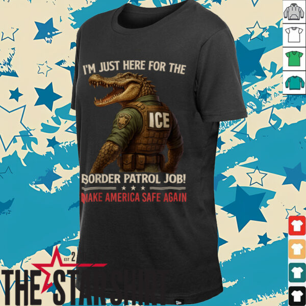 Funny Men Alligator Ice Nature’s Own Border Patrol Women Shirt