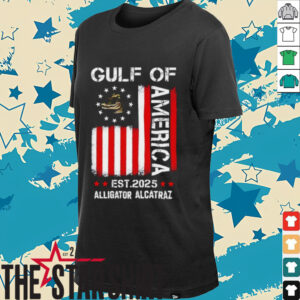 Gulf of America Alligator Alcatraz Est 2025 flag shirt