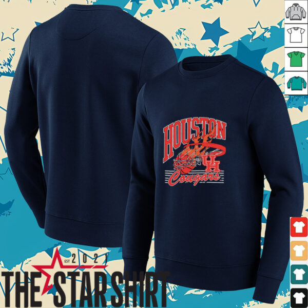 Houston Cougars Basketball fire ball shirt