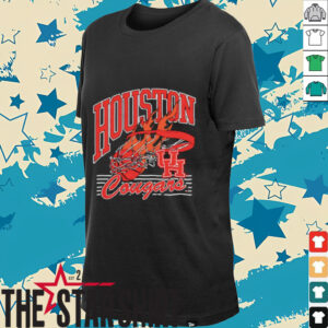 Houston Cougars Basketball fire ball shirt