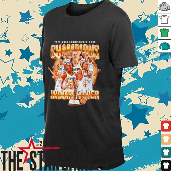 Indiana Fever 2025 WNBA Commissioner’s Cup Champions graphic shirt