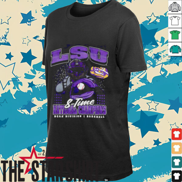 LSU Tigers 8 time National Champions NCAA Division I Baseball shirt