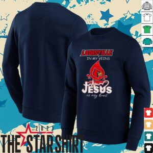 Louisville Cardinals in my veins Jesus in my heart 2025 shirt
