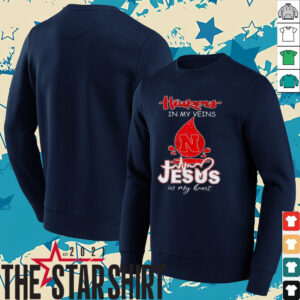 Nebraska Cornhuskers in my veins Jesus in my heart 2025 shirt