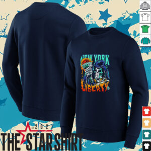 New York Liberty Torch player skeleton shirt