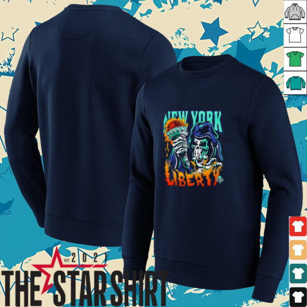 New York Liberty Torch player skeleton shirt