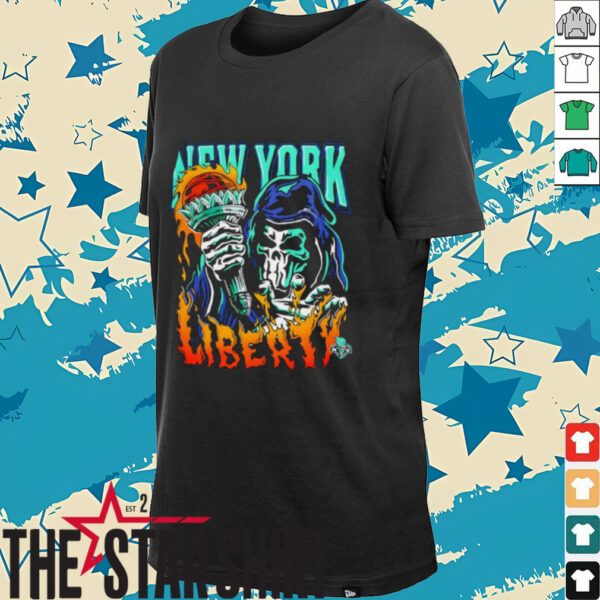 New York Liberty Torch player skeleton shirt