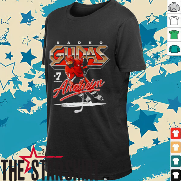 Radko Gudas player Anaheim Ducks hockey signature graphic shirt